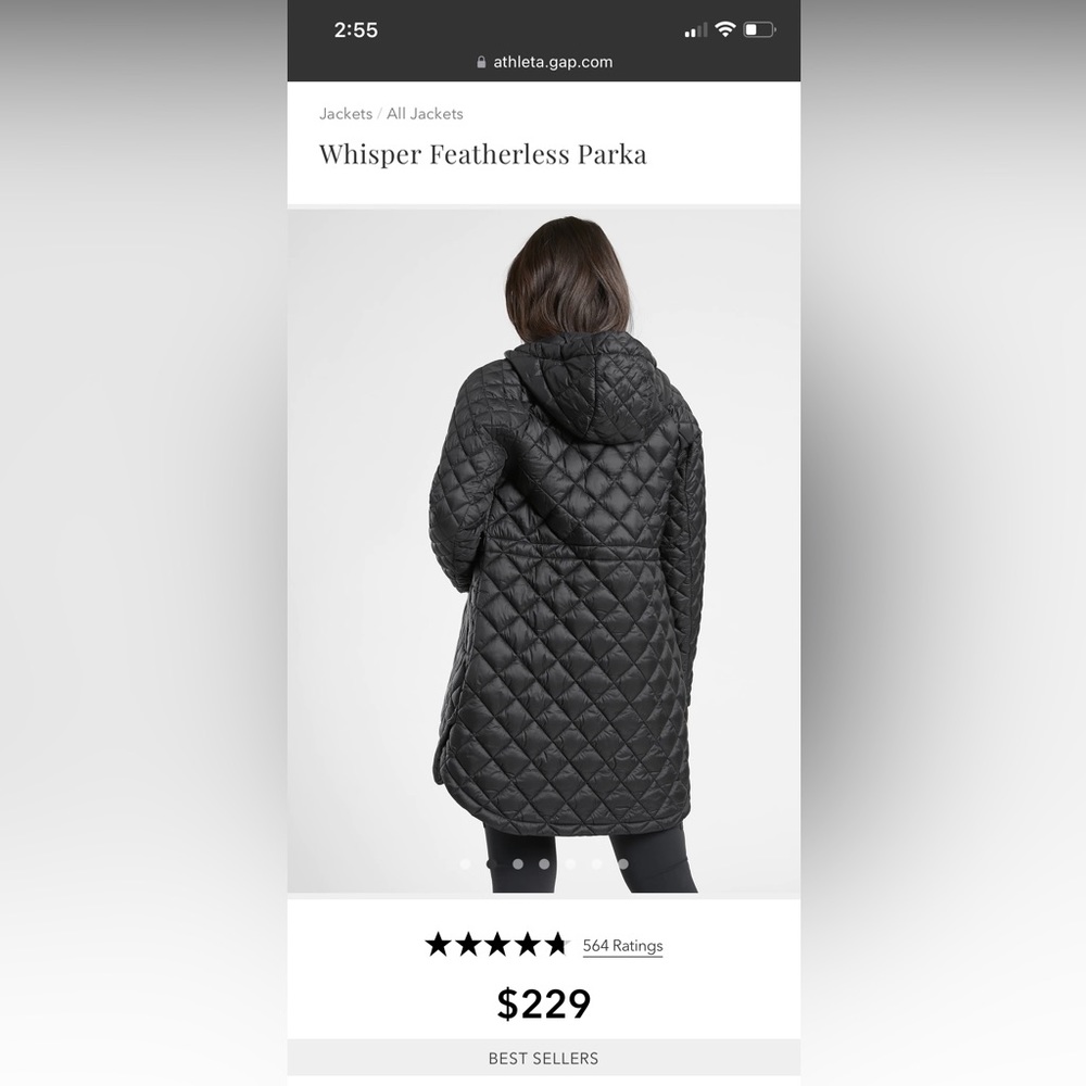 Athletica Whisper Featherless Parka